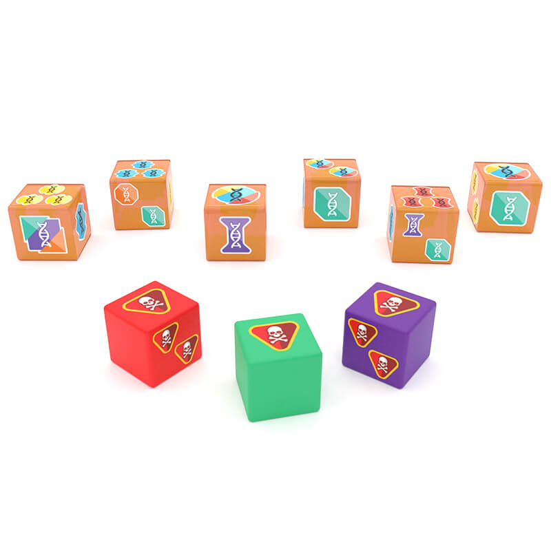 dinosaur world from pandasaurus games dice