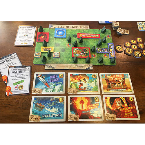 valley of marvels park board and attraction cards
