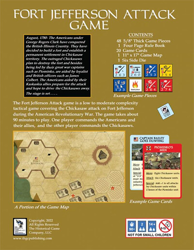 fort jefferson historical war games from the historical game company back cover