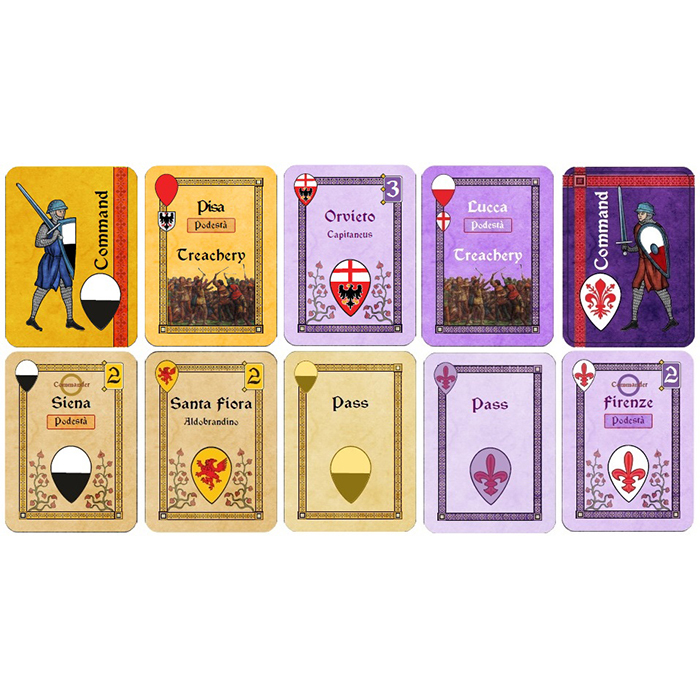 new war games Inferno: Guelphs and Ghibellines Vie for Tuscany command cards