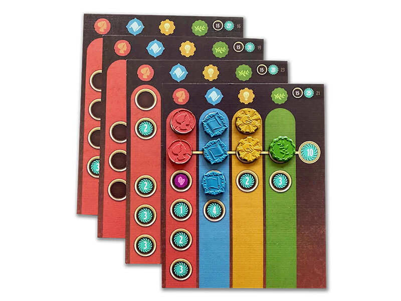 itinerary cards from the Trekking Through History board game